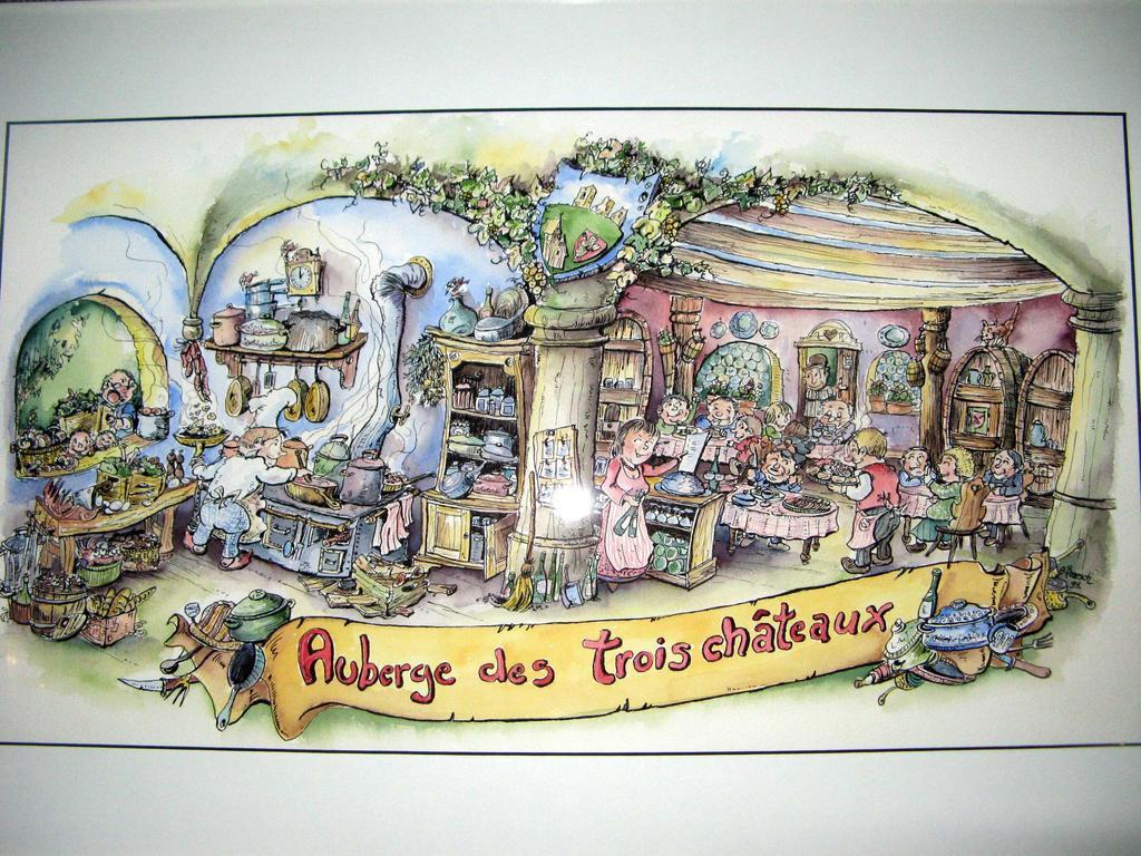 Auberge Des Trois Chateaux Eguisheim Bagian luar foto